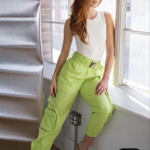 Women’s Lime Cargo Jogger Pants